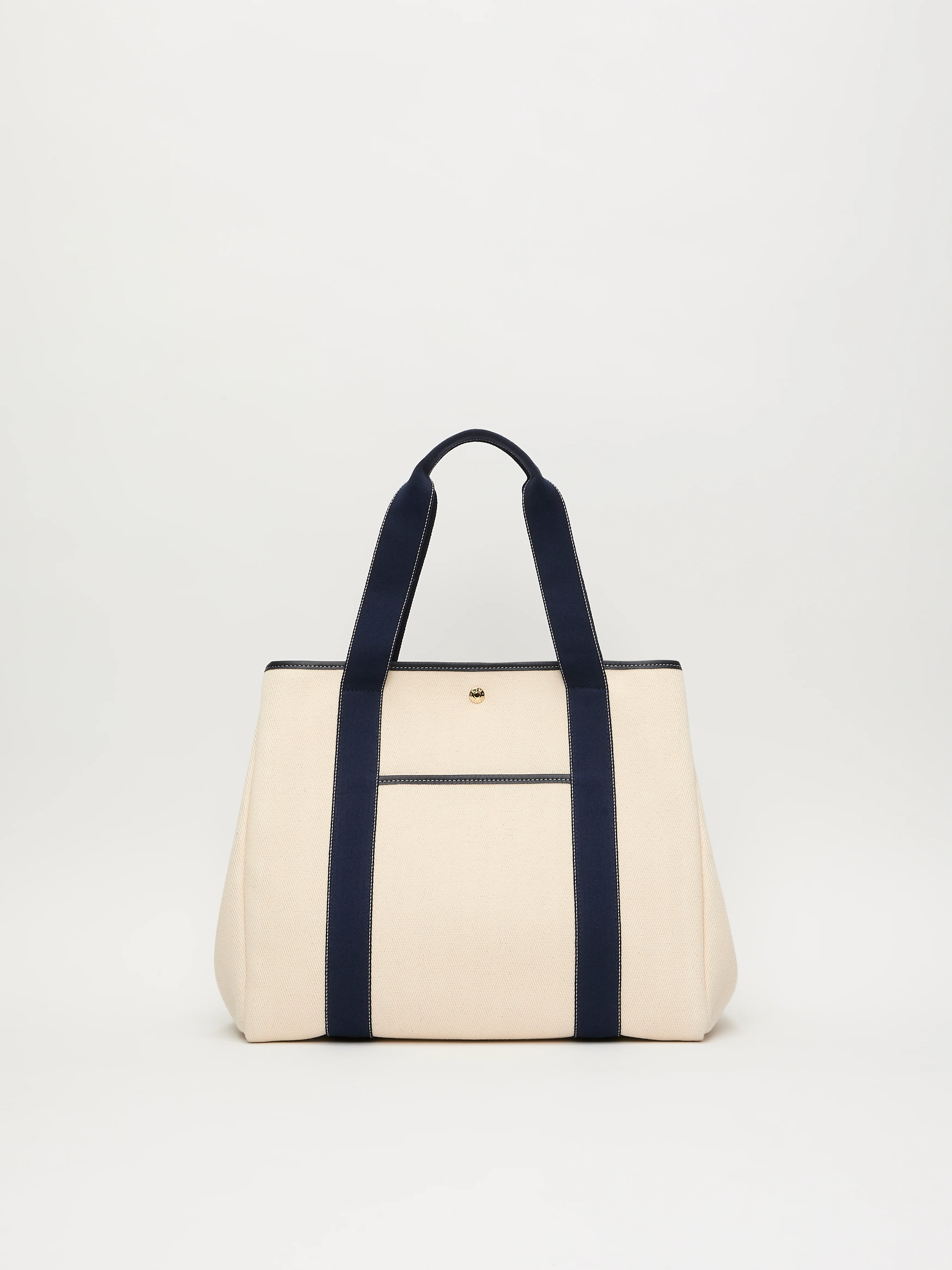 Traversée L Pocket - Verneuil Canvas White/Mini Sellier Navy - Image 4