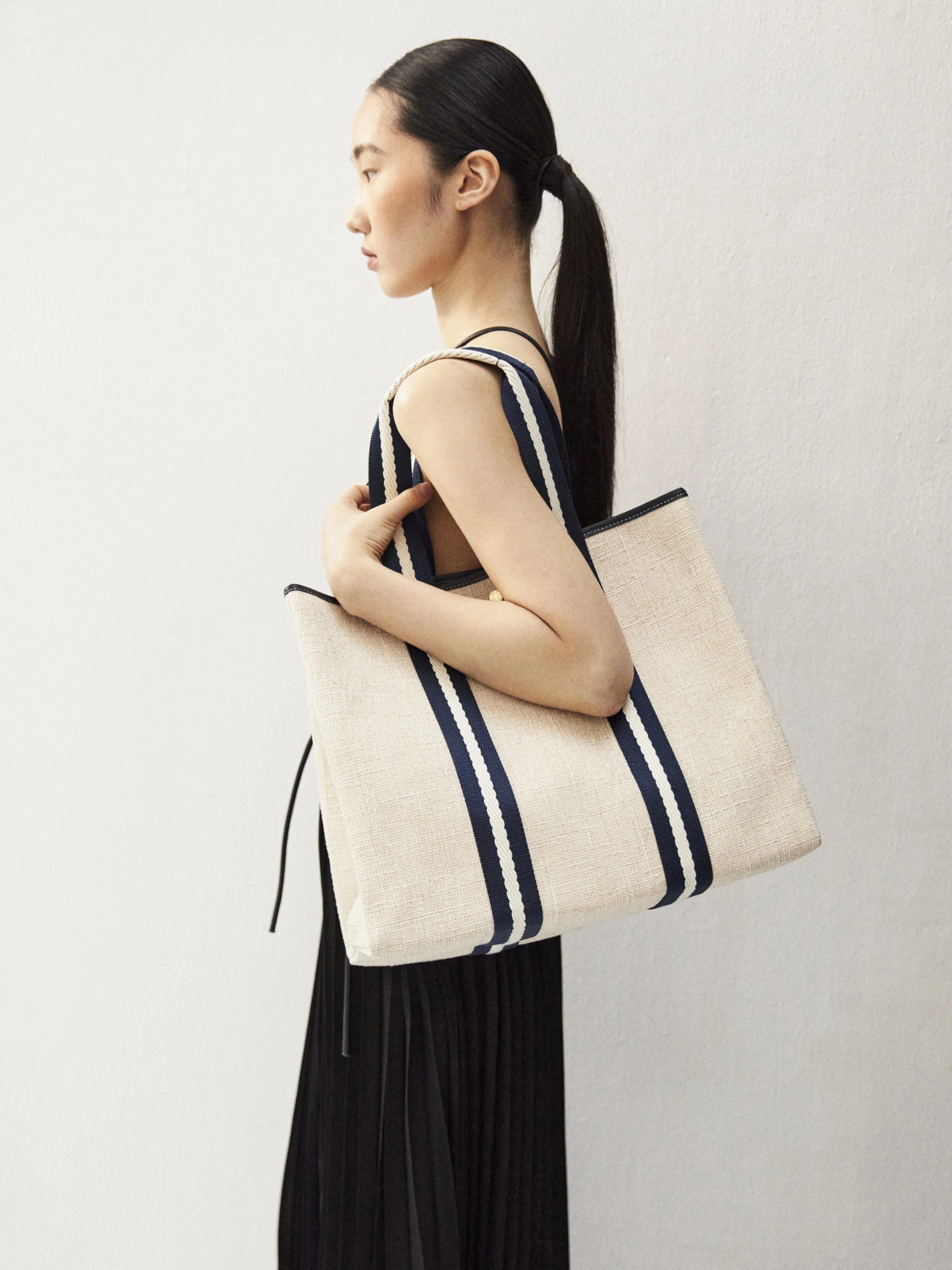 Traversée L - Summer Tweed Rope Navy - Image 5