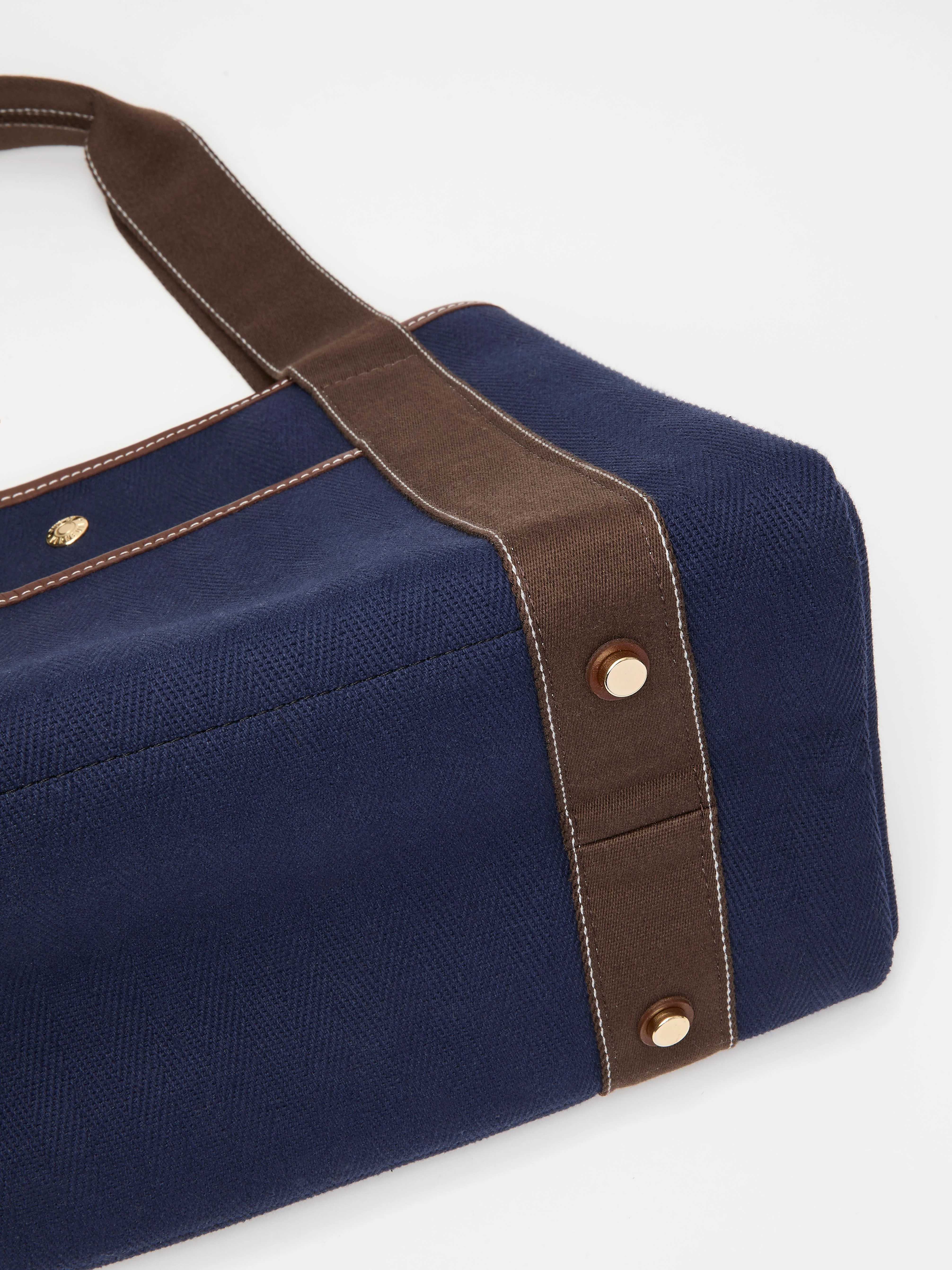 Traversée M Pocket - Verneuil Canvas Navy/Mini Sellier Brown - Image 6