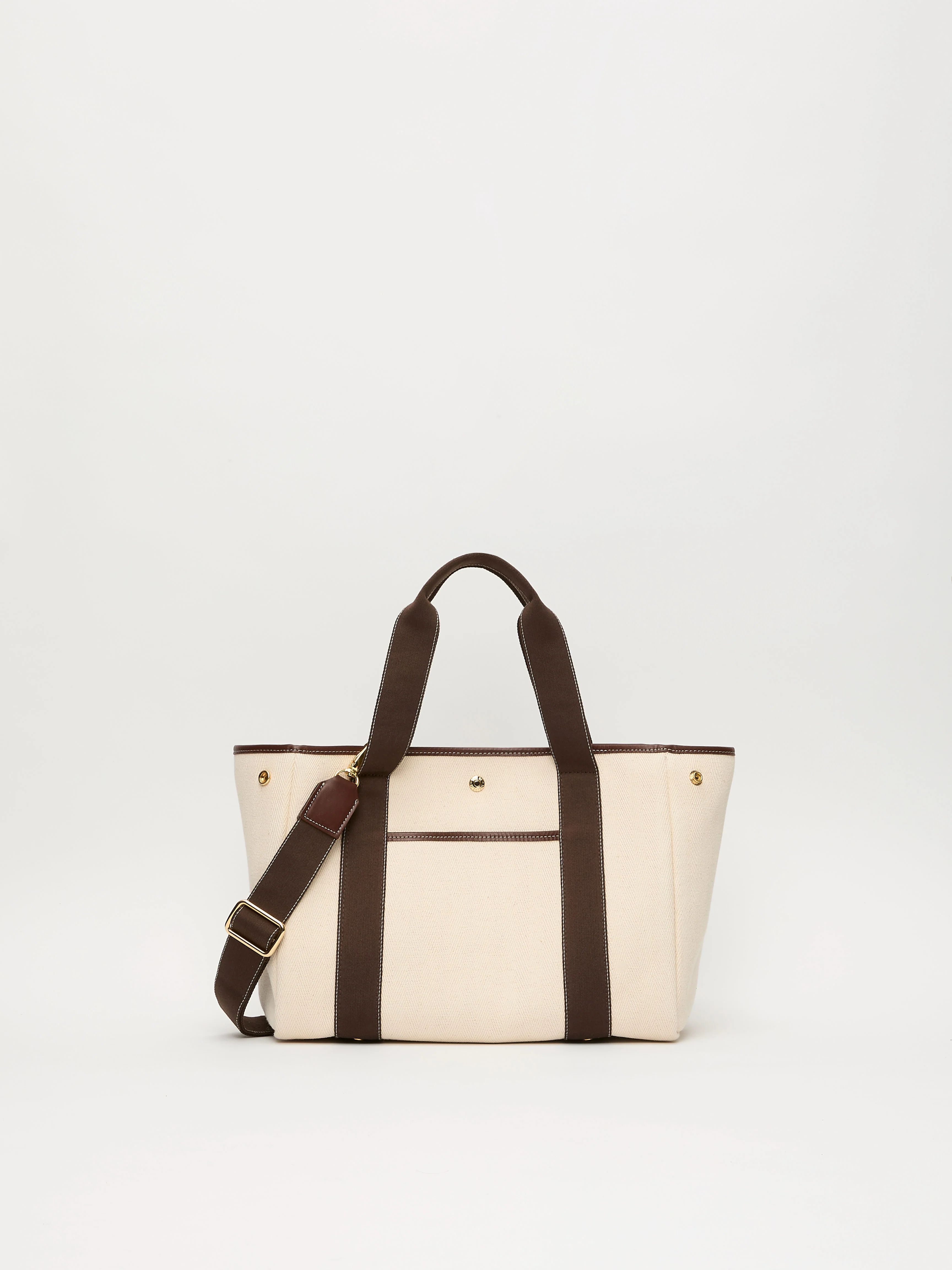 Traversée M Pocket - Verneuil Canvas White/Mini Sellier Brown