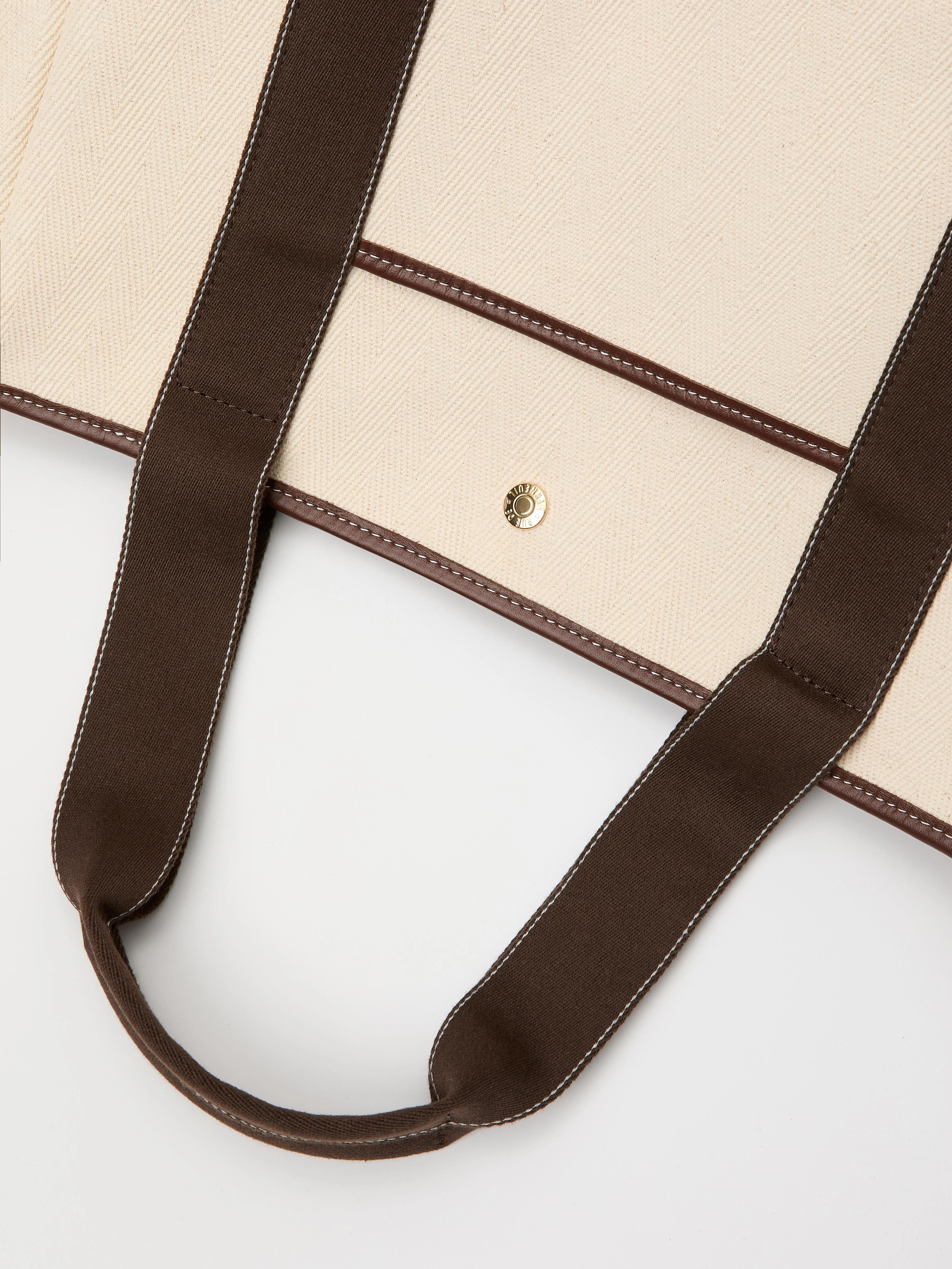 Traversée S Pocket - Verneuil Canvas White/Mini Sellier Brown - Image 6