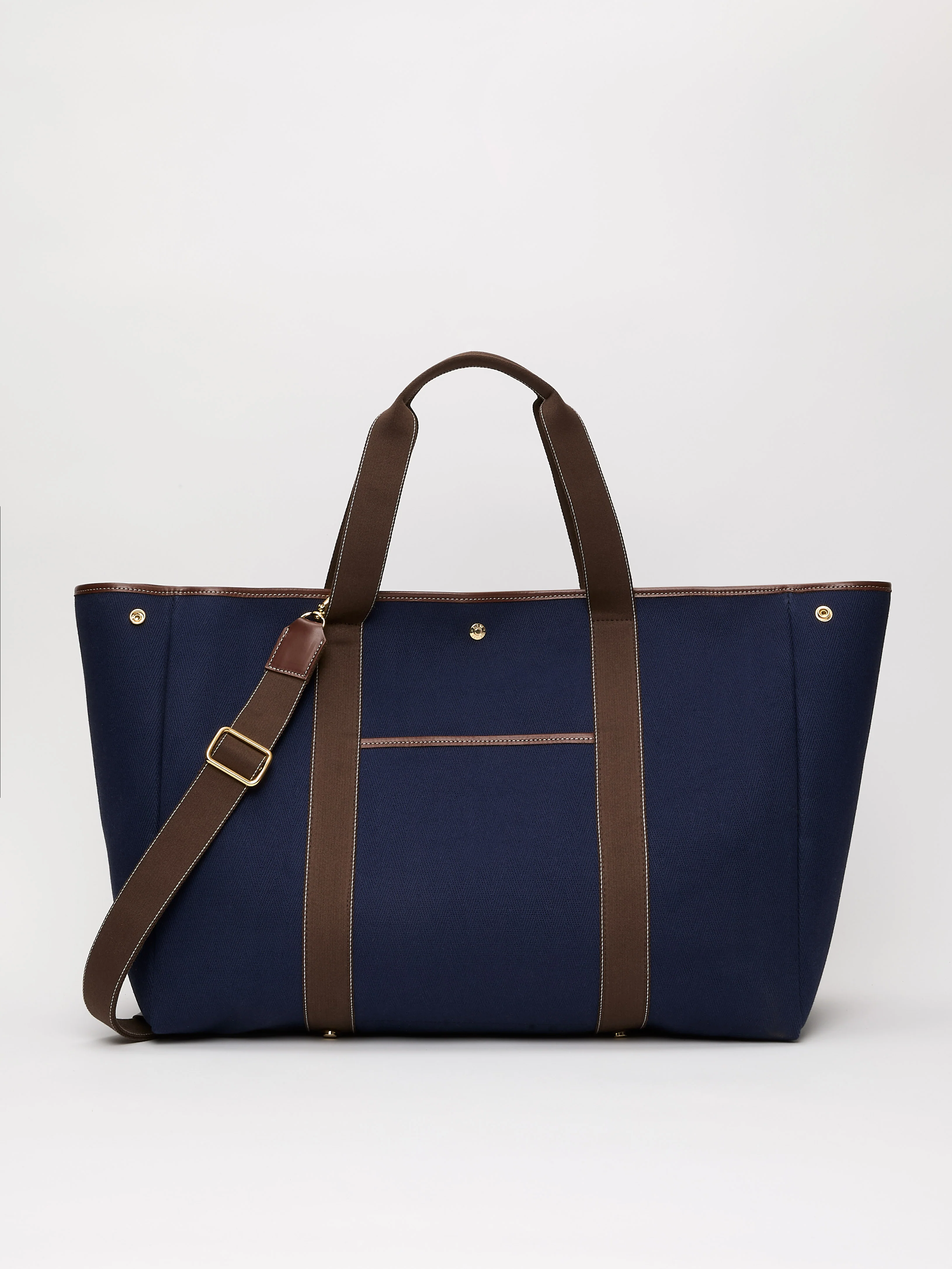 Traversée XXL Pocket - Verneuil Canvas Navy/Mini Sellier Brown