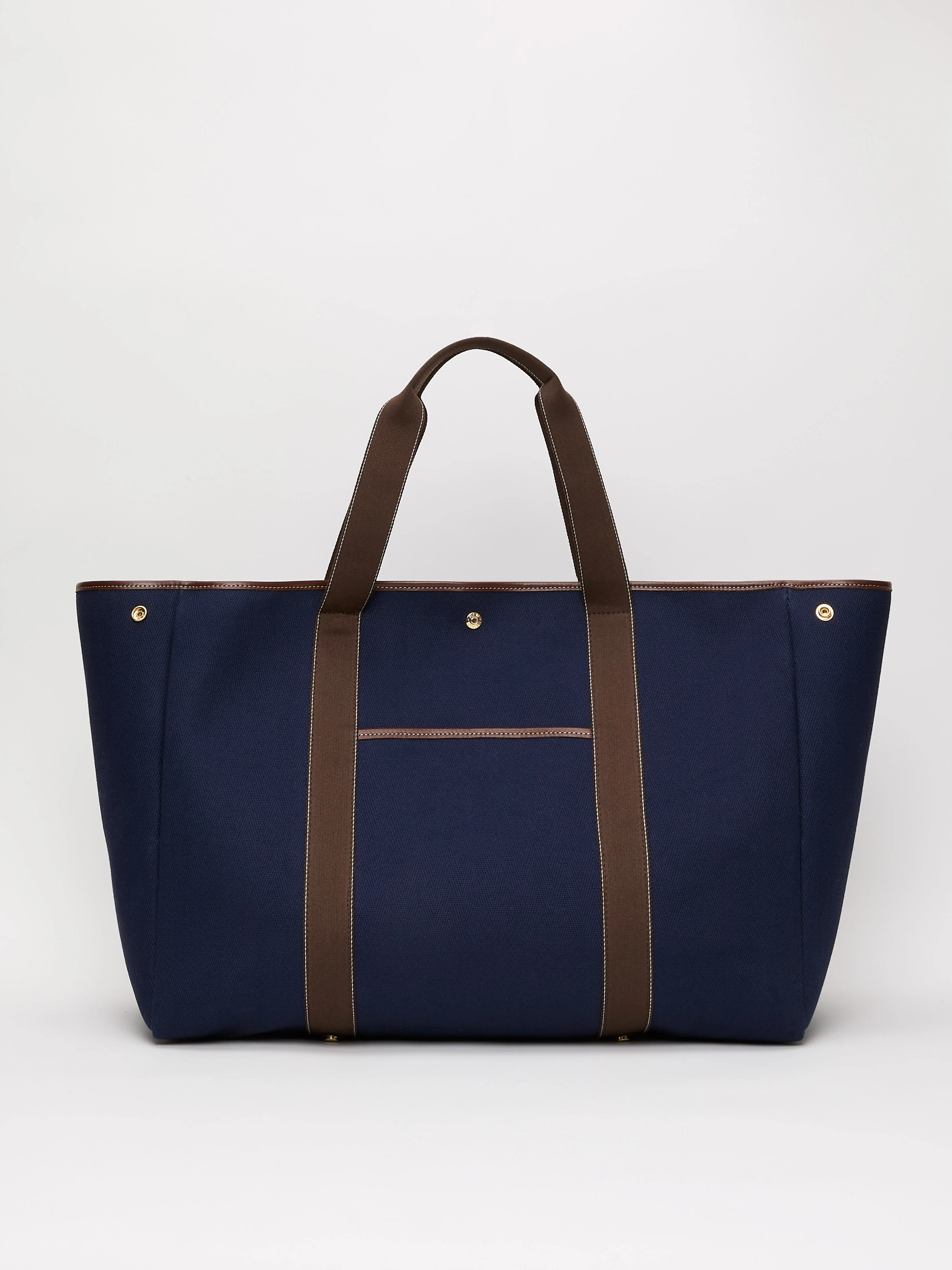 Traversée XXL Pocket - Verneuil Canvas Navy/Mini Sellier Brown - Image 5