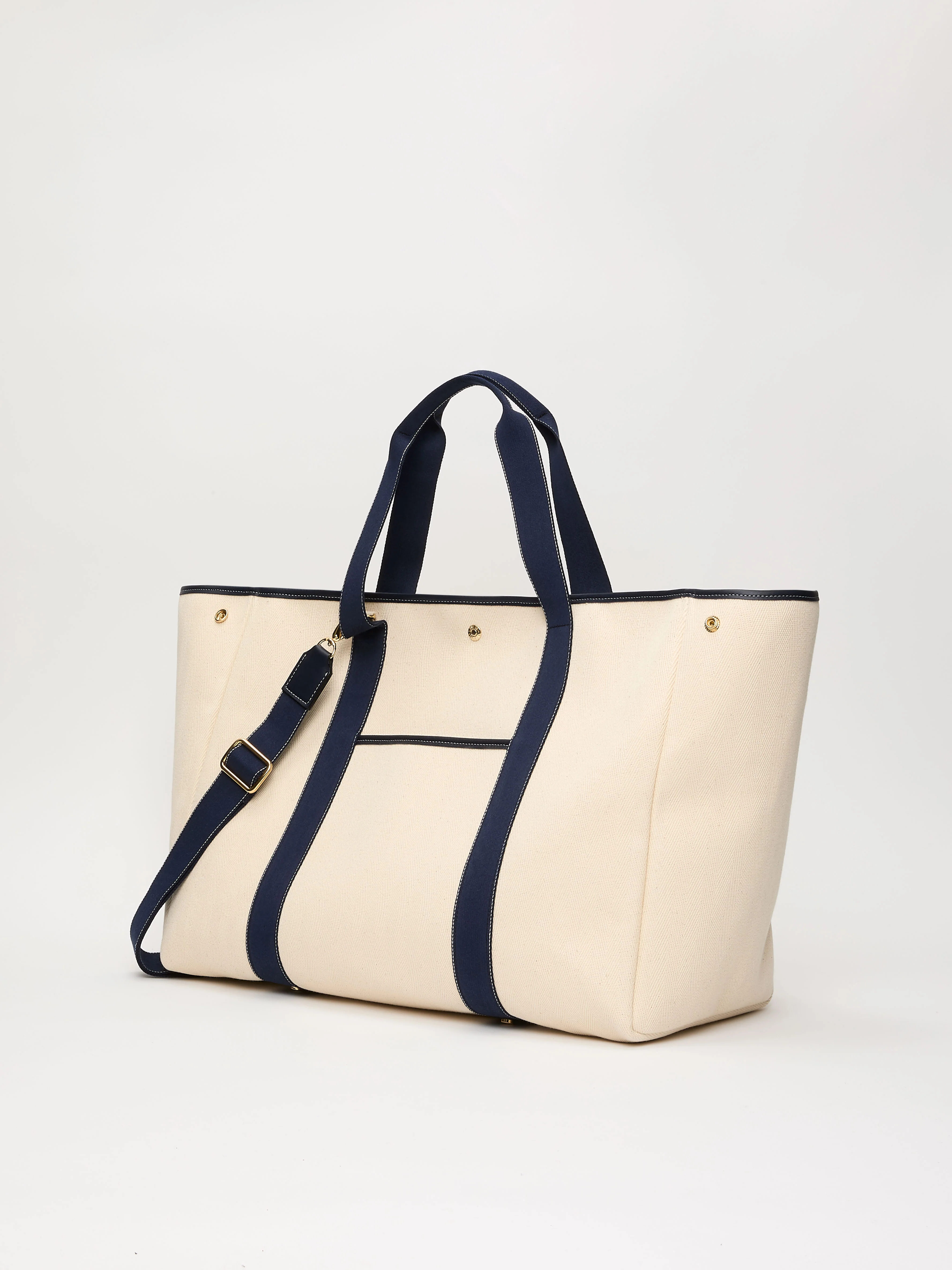 Traversée XXL Pocket - Verneuil Canvas White Mini Sellier Navy - Image 4
