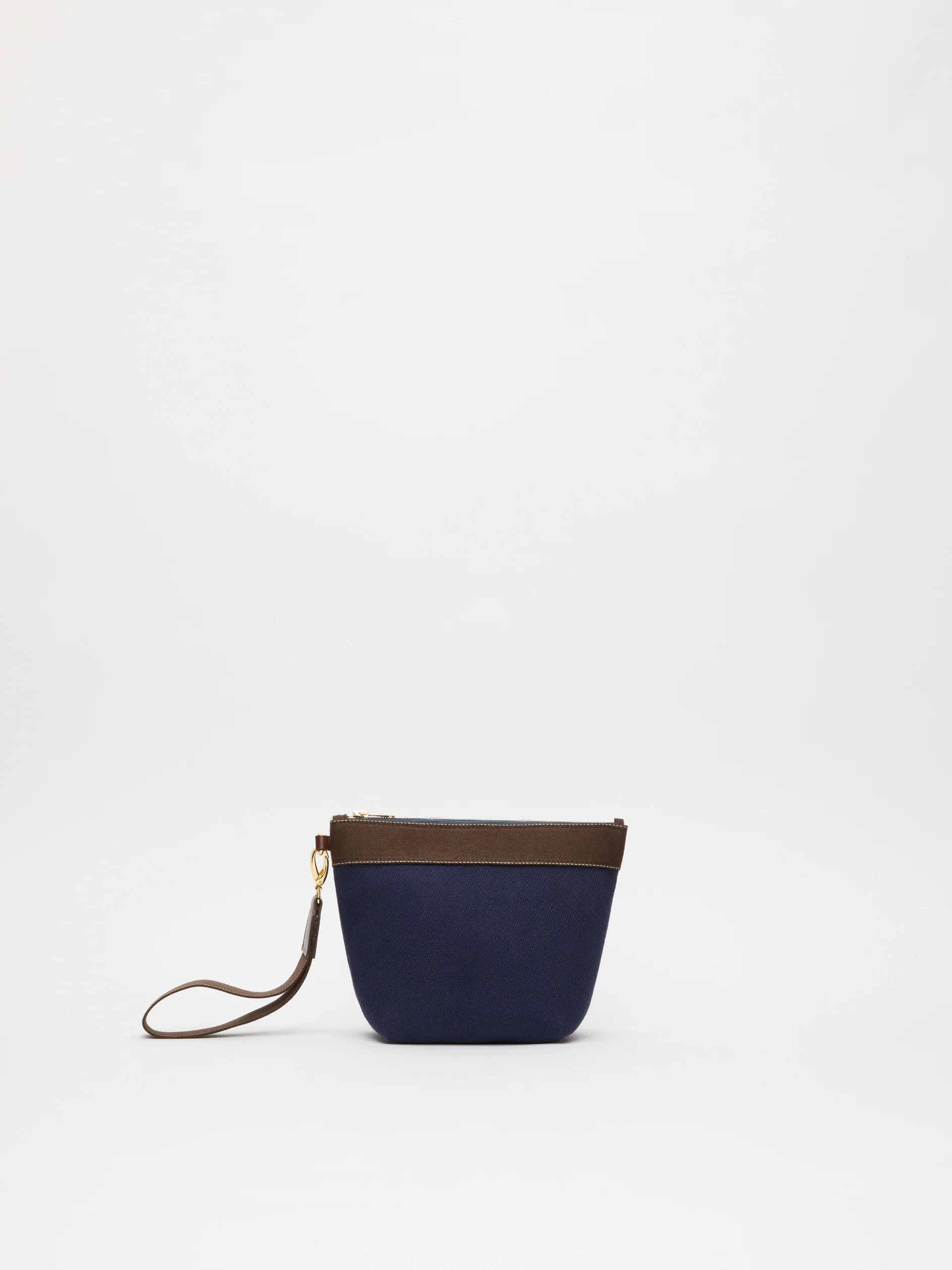 Club Pouch - Verneuil Canvas Navy Mini Sellier Brown