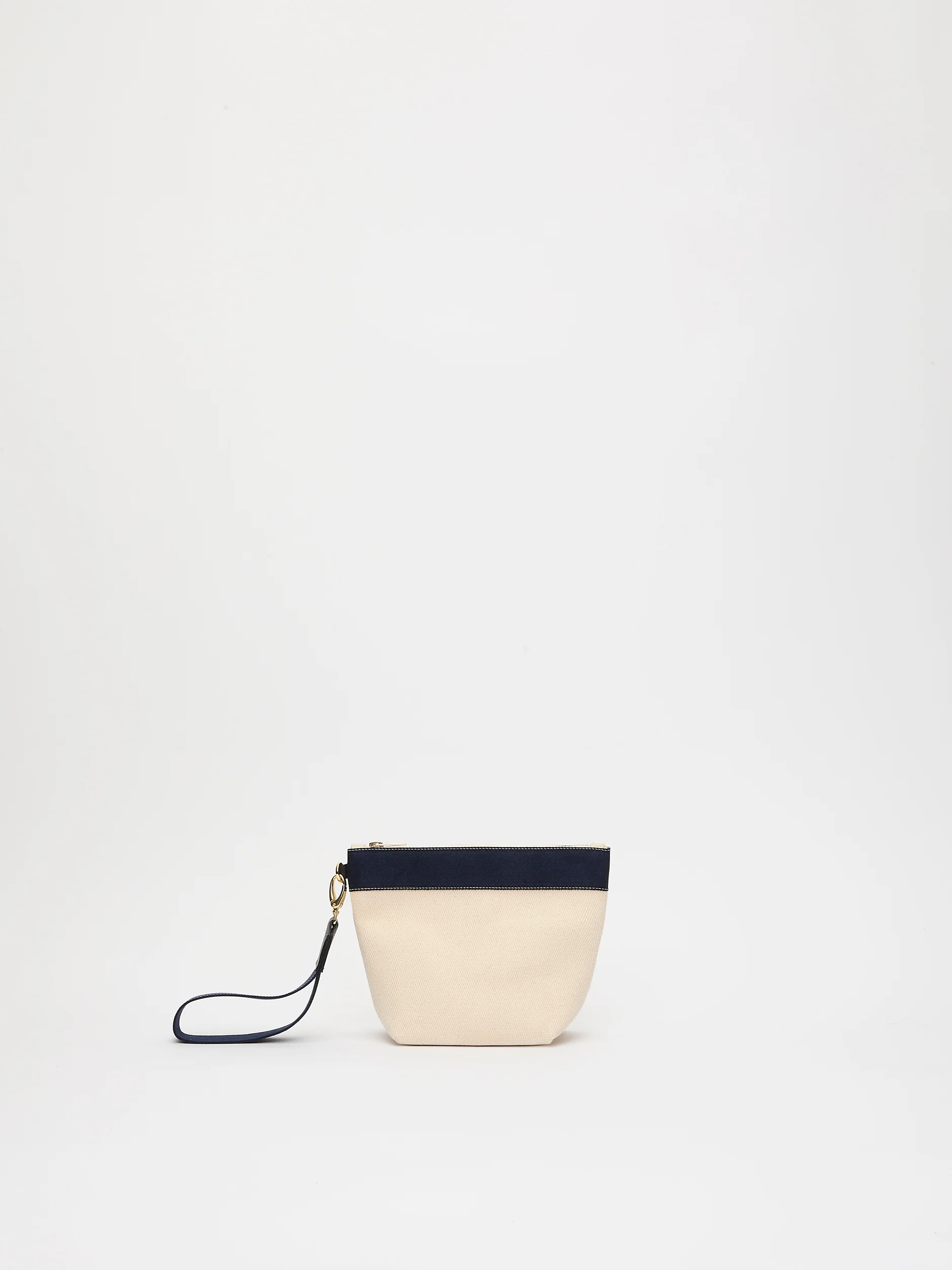 Club Pouch - Verneuil Canvas White Mini Sellier Navy