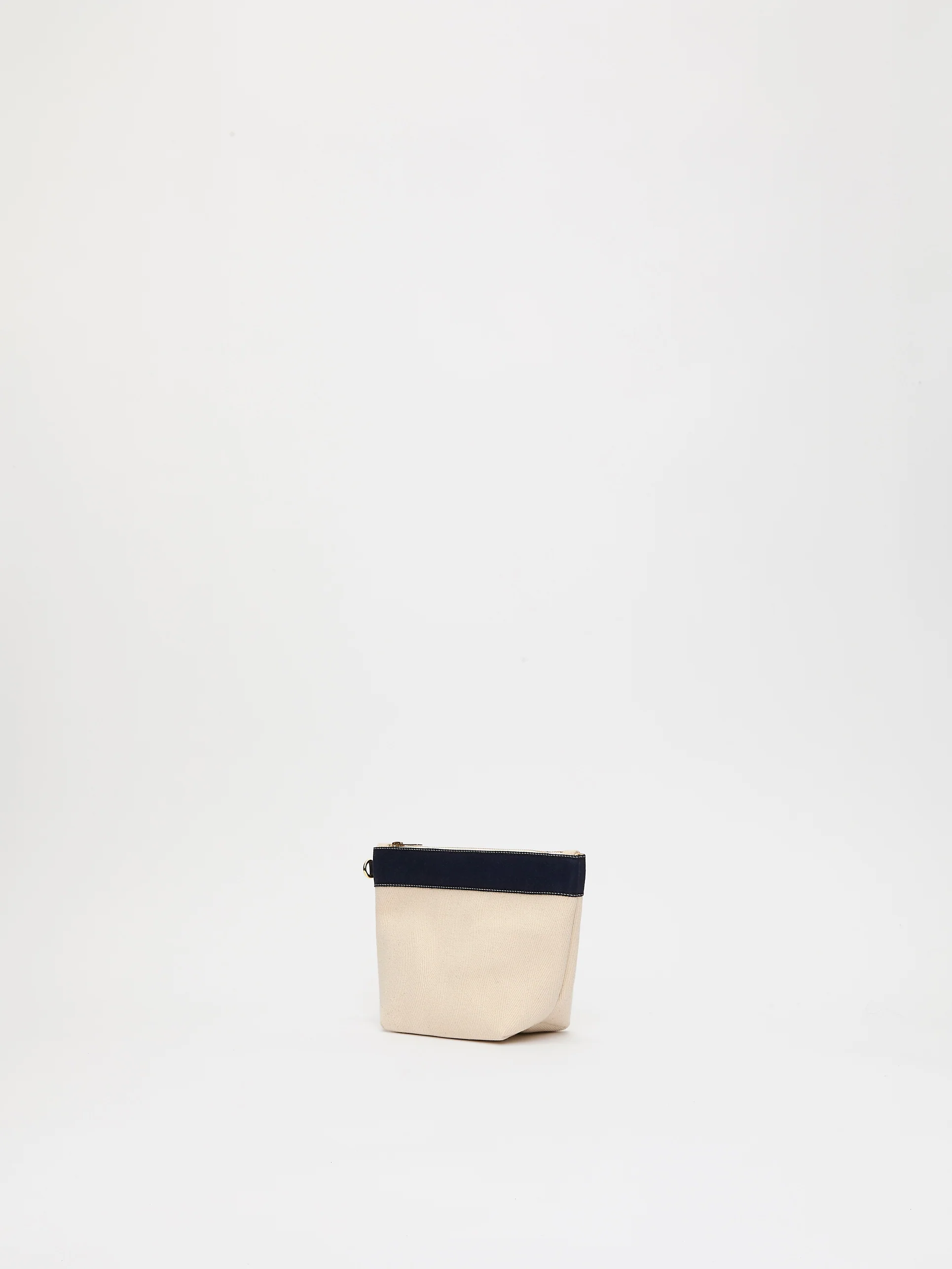 Club Pouch - Verneuil Canvas White Mini Sellier Navy - Image 2
